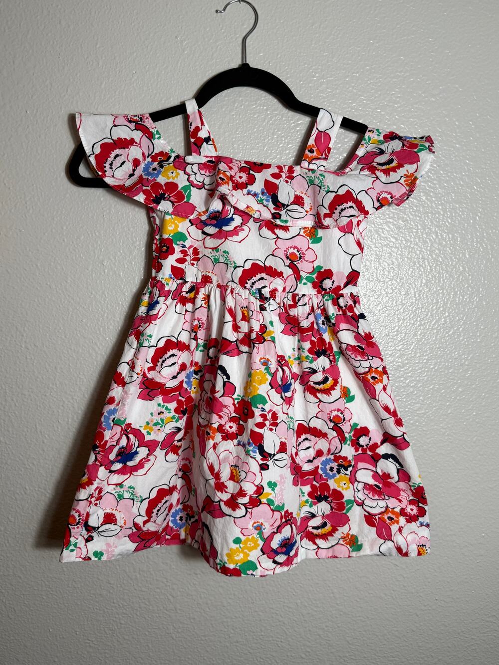 JANIE AND JACK Girls floral off the shoulder Summer Spring dress 4T